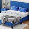 4-Pieces Bedroom Sets, Queen Size Upholstered Bed, Two Nightstands With Drawers, Tufted Storage Ottoman-Cuddlewood - 3 of 4