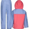 LONDON FOG Girl's Waterproof Hooded Jacket and Pant Rainsuit Sets - 2 of 4
