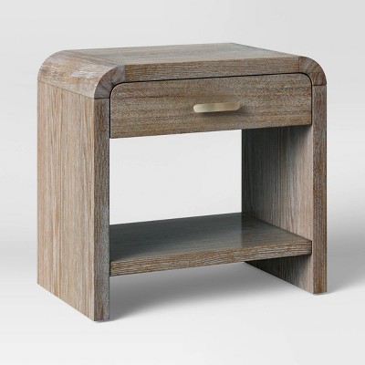 Zebrina Wood Nightstand with Drawer Natural - Threshold&#8482;