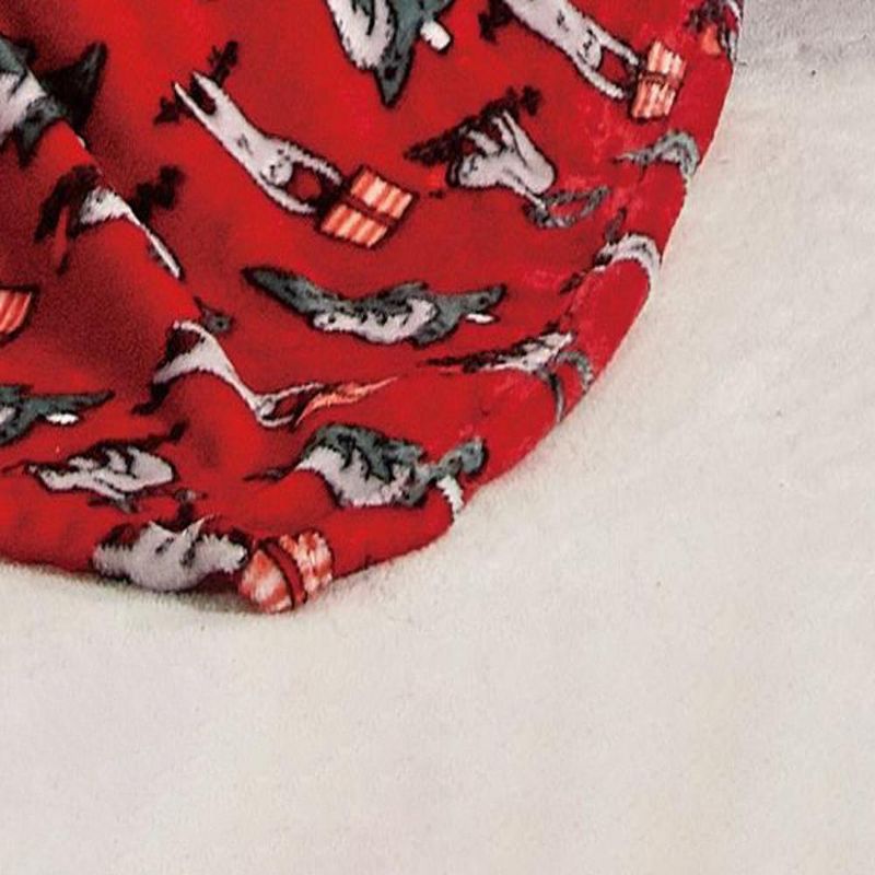Plazatex Christmas Sloth Micro plush Decorative All Season Red Color 50" X 60" Throw Blanket, 2 of 4