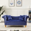 DOMETOUR 71 Inch Velvet Sofa with Storage for Living Room Bedroom, U Shape Backrest Couch with 2 Pillows - 4 of 4