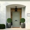24in Artificial Boxwood Topiary Trees (Set of 2) - UV Resistant Faux Plants in 6x5in Pots for Porch, Entryway & Indoor Decor - 2 of 4