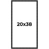 PosterPalooza | 20x38 Thin Barnwood Picture Frame, UV Acrylic, 2 Finishes - Grey and Black - 2 of 4