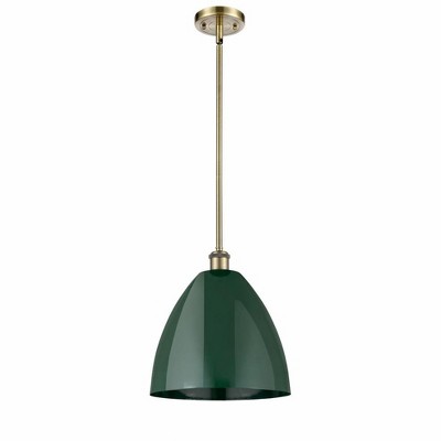 Plymouth Dome - 1 Light Stem Hung Pendant In Industrial Style-12.75 Inches Tall and 12 Inches Wide