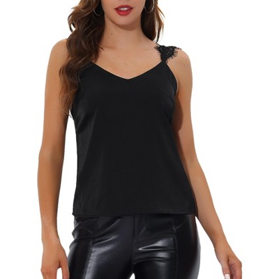 Allegra K Women's Sleeveless V Neck Basic Cami Shirts Camisole