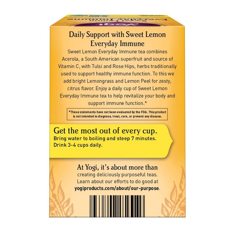 Yogi Sweet Lemon Everyday Immune Tea - 16ct, 2 of 7