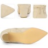 Perphy Women's Pointed Toe Bow Chunky Heel Ankle Boots - 3 of 4
