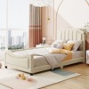 NicBex Twin Size Upholstered Daybed with Rabbit Ear Shaped/Classic Stripe Shaped Headboard for Boys/Girls - 2 of 4