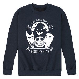 Men's - The Nightmare Before Christmas - Boogie's Boys Lock Shock Barrel Graphic Fleece Sweatshirt - 1 of 4