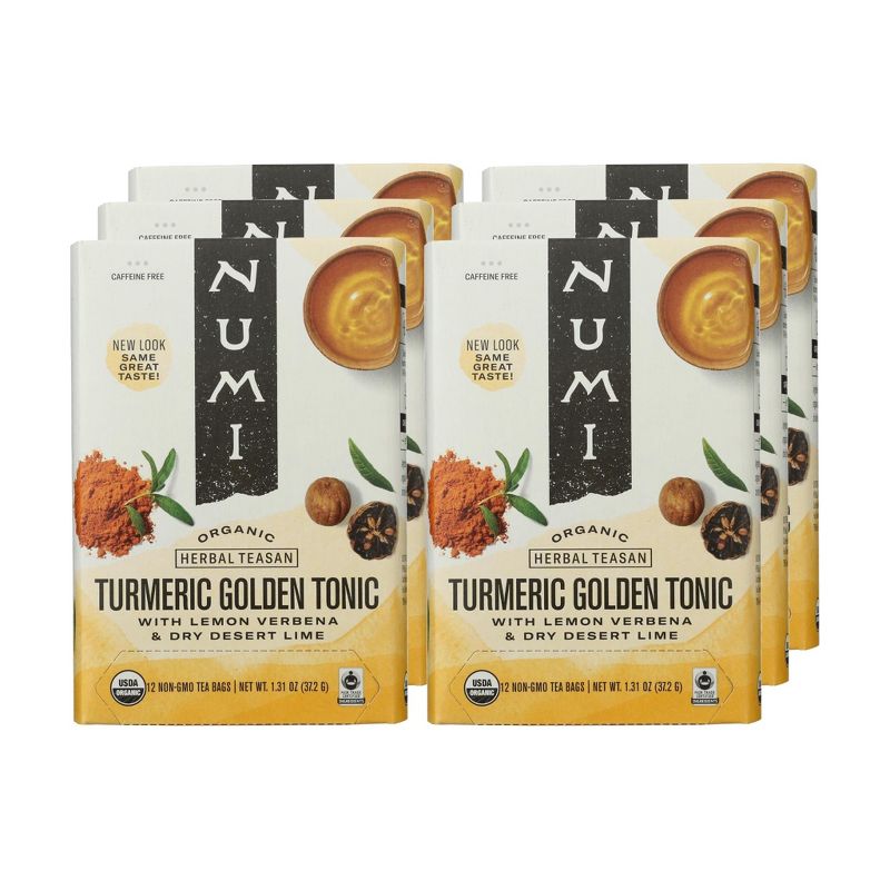 Numi Organic Turmeric Golden Tonic Tea - Case of 6/12 Bags, 1 of 7