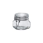Amici Home Glass Hermetic Preserving Canning Jar Italian Made, Food Storage Jars with Airtight Clamp Seal Lids, Kitchen Canisters