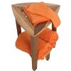 EcoDecors® SnazzyCorner® 18"H Teak Wood Curved Corner Shower Bench with Shelf in EarthyTeak Finish - 4 of 4