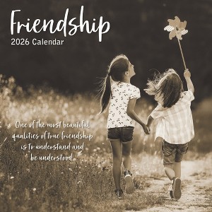 2026 Square Wall Calendar, Friendship, 16-Month Lifestyles Theme with 180 Reminder Stickers (30x30 cm) - 1 of 4