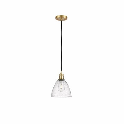 Bristol Glass - 1 Light Mini Pendant In Industrial Style-11.25 Inches Tall and 7.5 Inches Wide