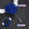 Unique Bargains Flower Lapel Pins Stick Brooch for Men Wedding Graduation 1 Pc - 2 of 4