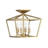 Savoy House Townsend 4 - Light Semi-Flush Mount in  Warm Brass - 4 of 4