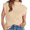 Coolmee Womens Sleeveless Sweater Vest Turtleneck Ribbed Knit Tank Tops Basic Casual Fit Fashion Top - 2 of 3