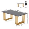 Resenkos Computer Desk, Office Desk, Study Desk,70.9" Executive Desk, Modern Office Computer Desk Conference Table,Gray & Gold - 2 of 4