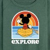 Women's - Disney - Mickey Kayak Explore Lightweight French Terry Wide Neck Long Sleeve Graphic Shirt - 2 of 4