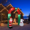 SEVOBAL Inflatable Holiday Decorations Christmas Inflatable Decoration Inflatable Santa Snowman Arch Blow Up Yard Decoration, Red, 96"*5"*96" - 4 of 4