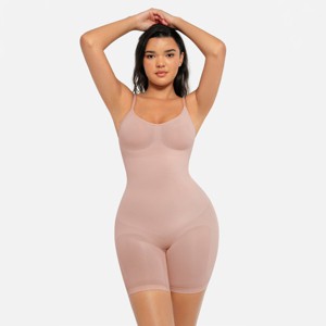 Feelingirl Women's Seamless Tummy Control Butt Lift Full Body Shapewear Bodysuit Black XS/S - 1 of 1