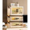 Lycvki 1 Door Foldable Transparent Large Capacity Cosmetics Storage Box with 2 Drawers - 3 of 4