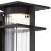 Minka Lavery Modern Outdoor Wall Light Fixture Oil Rubbed Bronze LED 14" Clear Ribbed Glass Shade for Post Exterior Porch Patio - 2 of 2