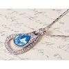 Anna-Kaci Women's Elegant Teardrop Crystal Pendant Necklace, Rhinestone Embellishments, Adjustable Chain, Perfect for Formal Events- Transfer Beads - 3 of 4