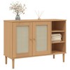 vidaXL Sideboard SENJA Rattan Look Brown 44.1 in.x15.7 in.x31.5 in. Solid Wood Pine - 3 of 4