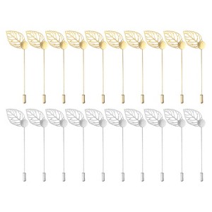 Unique Bargains Leaf Brooch Tray Stick Lapel Pin Alloy DIY Boutonnieres Pins with Leaf - 1 of 4