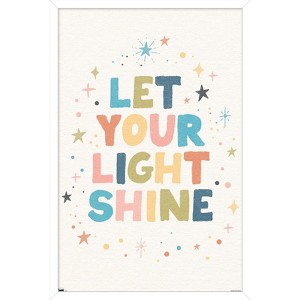 Trends International Let Your Light Shine Framed Wall Poster Prints White Framed Version 22.375" x 34" - 1 of 4