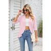 Womens 3/4 Sleeve Cardigan with Ruffle Hem Open Front Cardigan Everyday Outfits - 2 of 4
