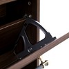 KTMBDW Shoe Cabinet with 3 Flip Drawers, Hidden Wood Shoe Cabinet, Freestanding Shoe Storage Cabinet for Entryway Hallway, Dark Brown - 4 of 4