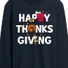 Men's - Peanuts - Happy Thanksgiving Icons Long Sleeve Graphic T-Shirt - 2 of 4