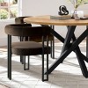 5-Piece Dining Set for 4 Round Dining Table with Velvet Upholstered Chairs and Crossed Metal Legs For Dining Room, Living Room, Farmhouse-Tanpinhause - 3 of 4