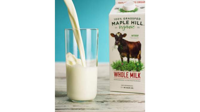 Maple Hill 100% Grassfed Organic Whole Milk - 0.5gal, 2 of 6, play video