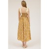 August Sky Women's Smocked Faux Tie Strap Sea Print Midi Dress - 2 of 4