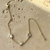 Adornia 14k Gold Plated Mother of Pearl Mini Halo CZ Heart Bracelet - 3 of 4