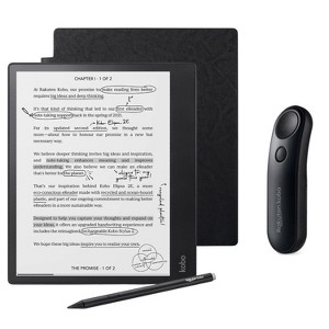 Kobo Elipsa 2E eReader with SleepCover (Black) & Black Remote Page Turner Bundle - 1 of 4
