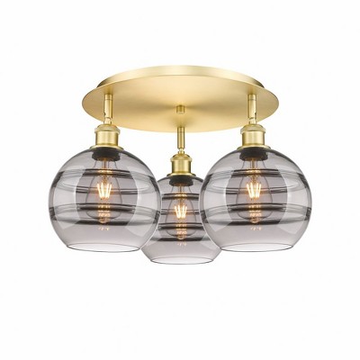 Rochester - 3 Light Flush Mount In Industrial Style-10.88 Inches Tall and 19.75 Inches Wide