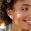 Ross-Simons 11mm Shell Pearl and 2.20 ct. t.w. CZ Floral Earrings in Sterling Silver - 2 of 4