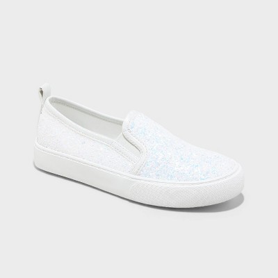 Girls white slip on shoes on sale