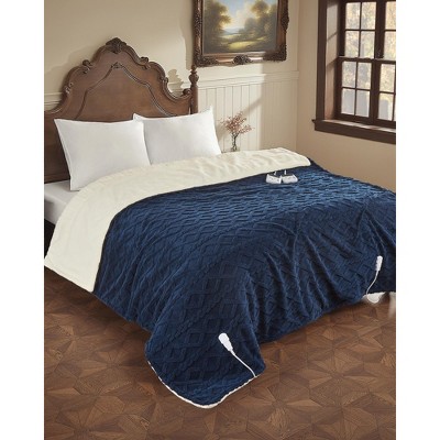 Coucheta Electric Blanket, Thick Tufted Plush Heated Blanket,10 Heat&Time Settings,ETL Certified Machine Washable Heated Throw,Multiple Sizes&Colors