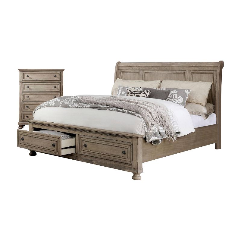 2pc Queen Bed and Chest Set Gray - HOMES: Inside + Out, 1 of 11