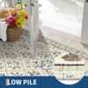 Modern Foldable Area Rugs, Vintage Striped Washable Low Pile Carpet Indoor Easy Care Soft Non Slip Rug for Bedroom Living Room Entryway - 4 of 4