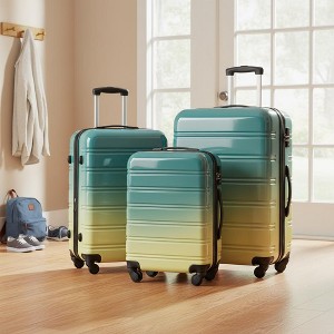 Merax 3-Piece Gradient Hardside Luggage Set with TSA Lock & Spinner Wheels - 1 of 4