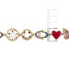 EVERLY JEWELRY | Yellow Plated Sterling Silver Created Spinel, Citrine & Created Pink White Sapphire, Created Ruby, Tourmaline Enamel Bracelet, 10" - 4 of 4
