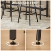 NicBex 7-Piece Industrial Bar Table Set – Pub High Dining Table with 6 PU Leather Bar Stools, Steel Frame Kitchen Table, Living Room Breakfast Table - 4 of 4