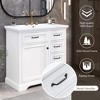 ORRD 36" Grey Bathroom Vanity with Ceramic Sink, 2 Tip-Out Drawers & Soft-Close Door Hinges for Modern Bathrooms - 3 of 4