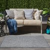 Nourison Tulum Basketweave Solid Indoor/Outdoor Flatweave Area Rug - 2 of 4